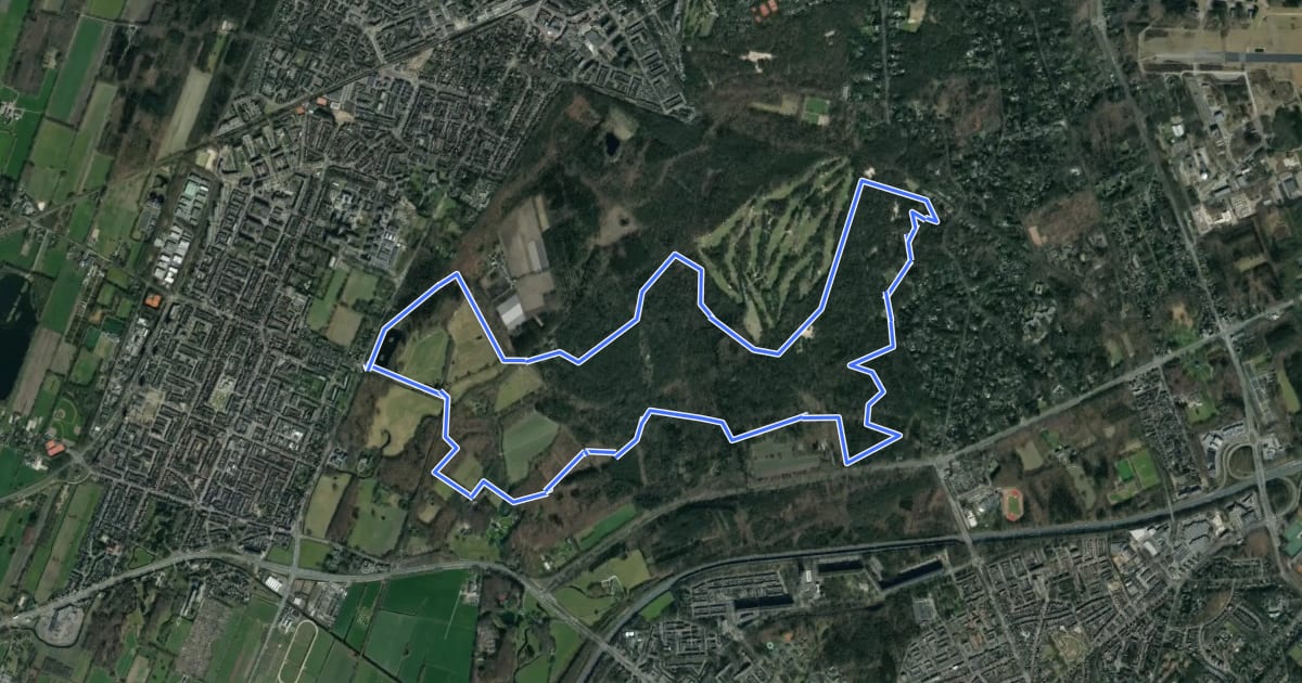Маршрут Wandelroute Beerschoten, Houdringe en Panbos на спутниковом снимке