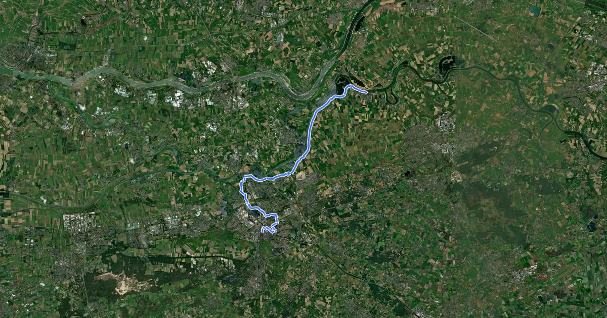 Маршрут Wandelroute Canadese Bevrijders etappe 10: 's-Hertogenbosch-Lith на спутниковом снимке