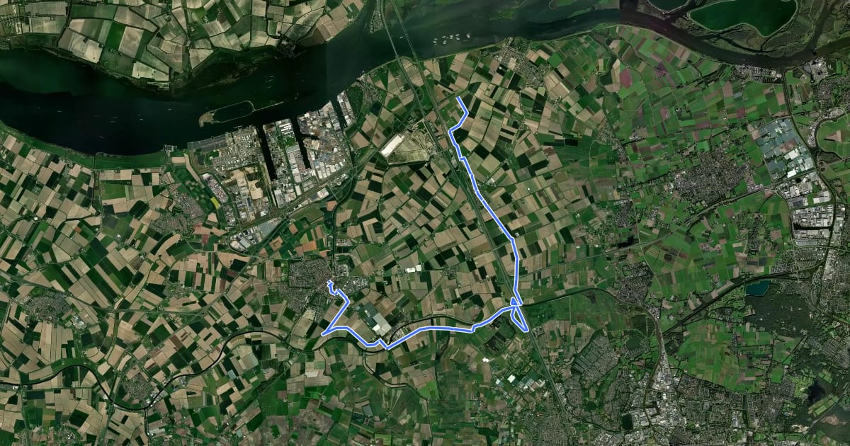 Маршрут Wandelroute Canadese Bevrijders etappe 5: Zevenbergen-Lage Zwaluwe на спутниковом снимке
