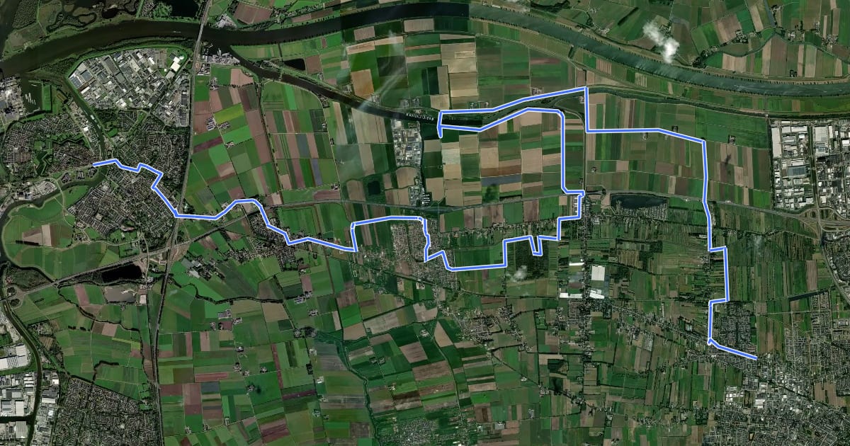Маршрут Wandelroute Canadese Bevrijders etappe 7: Geertruidenberg-Sprang-Capelle на спутниковом снимке