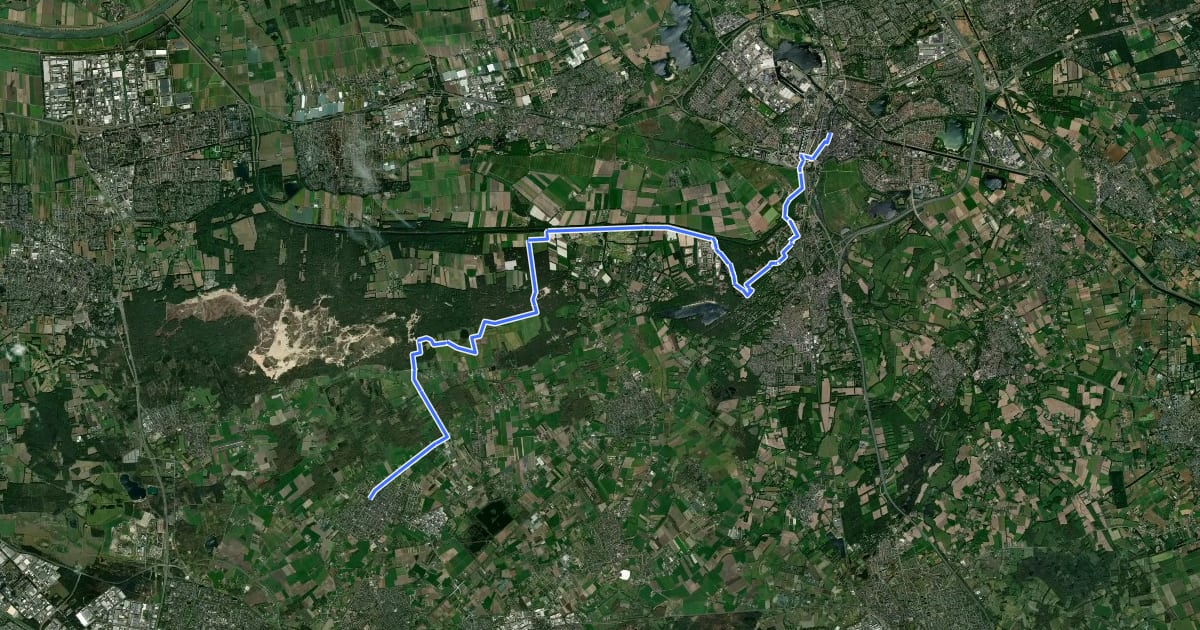 Маршрут Wandelroute Canadese Bevrijders etappe 9: Udenhout-'s-Hertogenbosch на спутниковом снимке