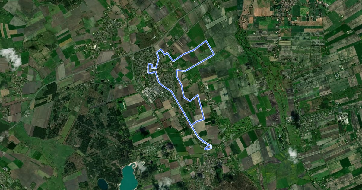 Маршрут Wandelroute Dorp en Veld на спутниковом снимке