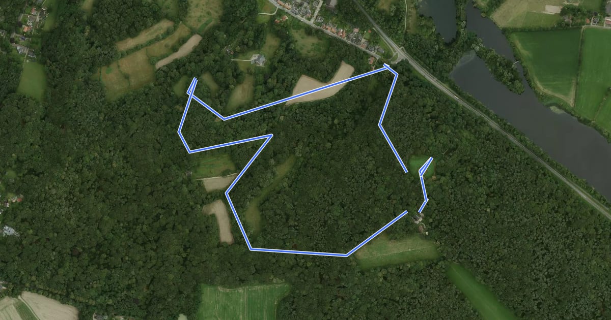 Маршрут Wandelroute Duivelsberg на спутниковом снимке