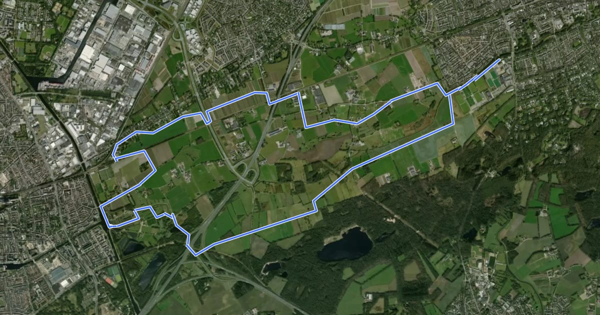 Маршрут Wandelroute Duurzaamheidsvallei на спутниковом снимке
