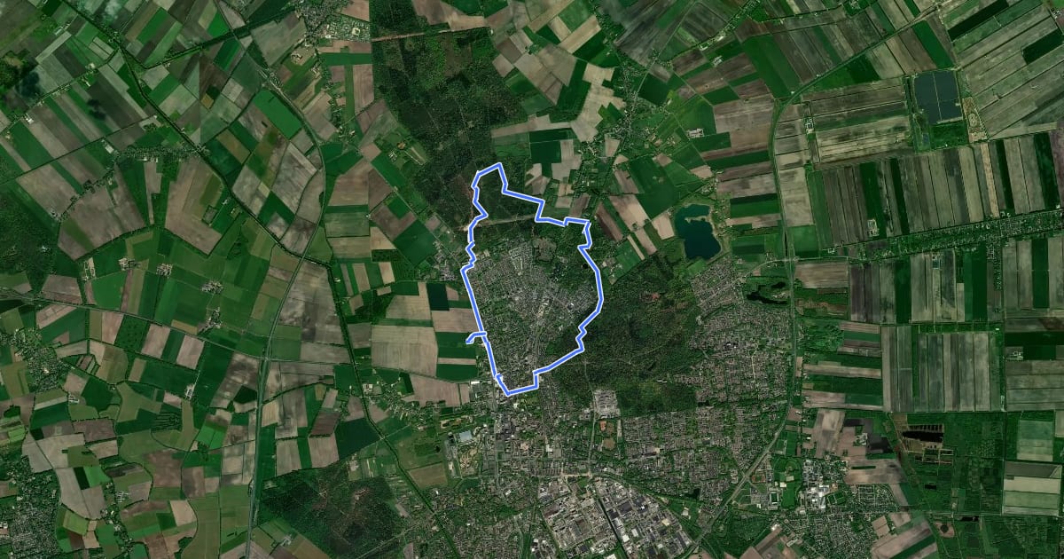 Маршрут Wandelroute Emmerdennen на спутниковом снимке