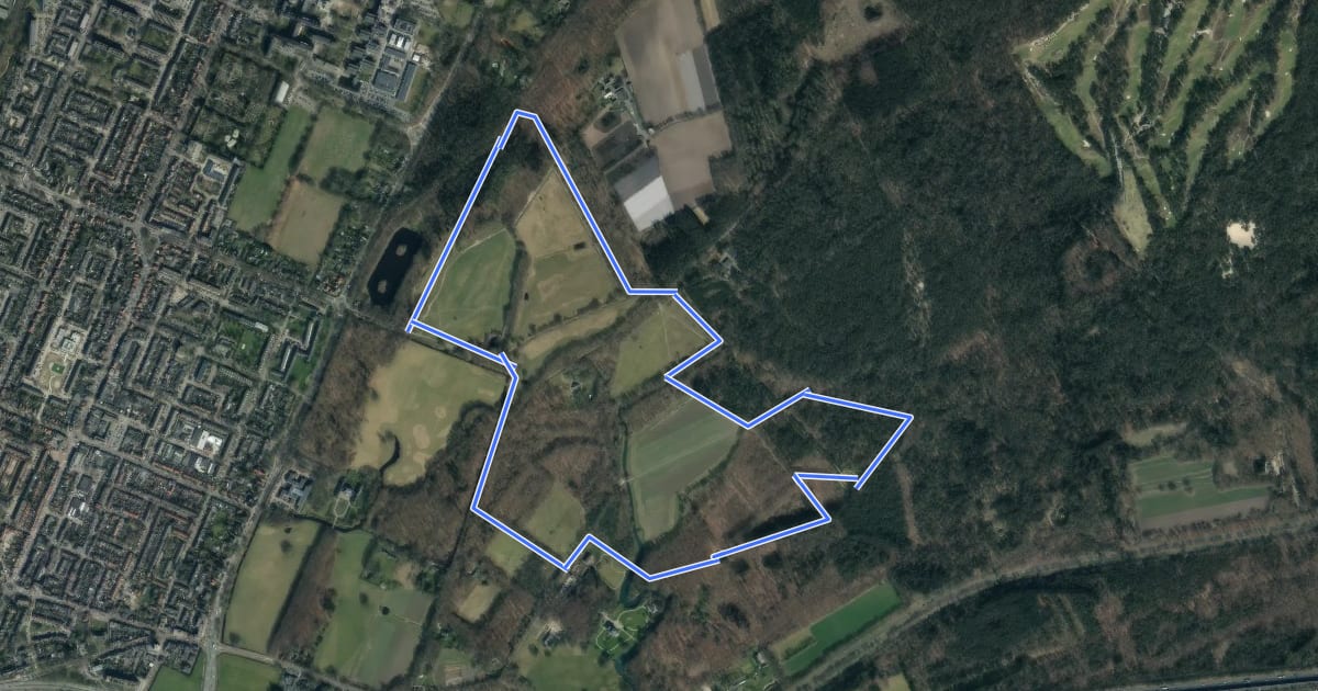 Маршрут Wandelroute Houdringe на спутниковом снимке