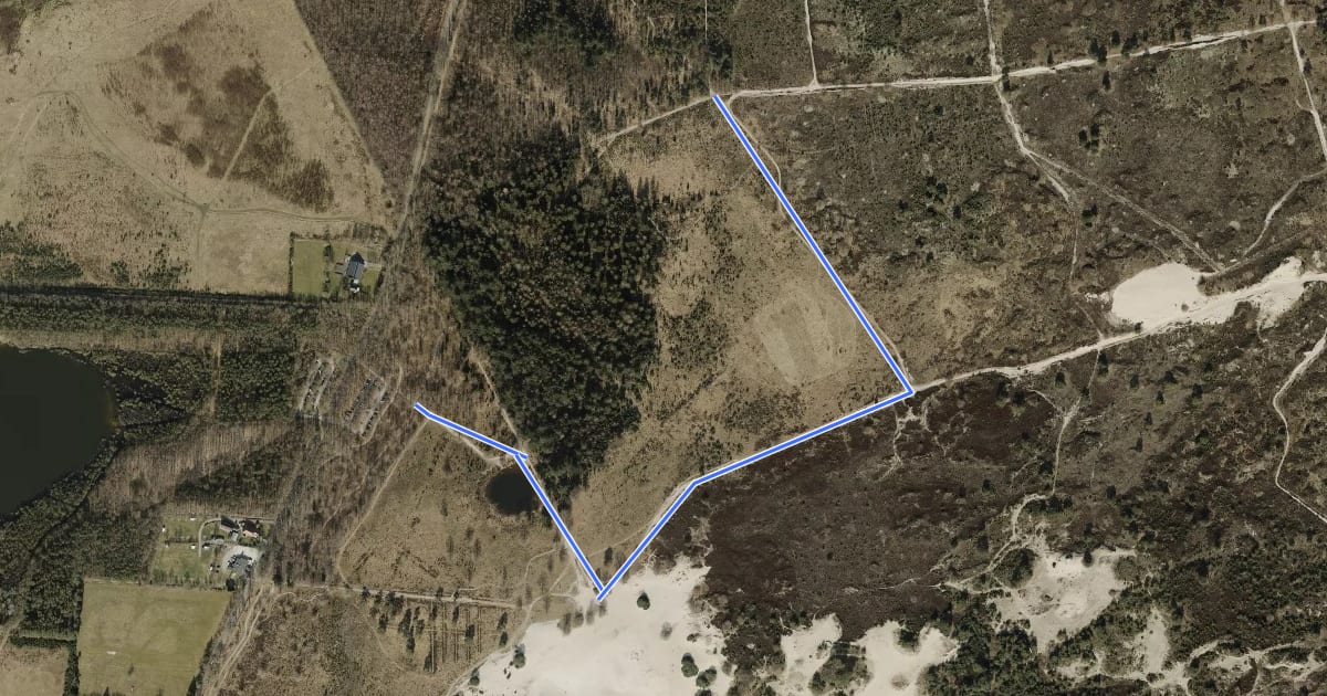 Маршрут Wandelroute Kale Duinen на спутниковом снимке