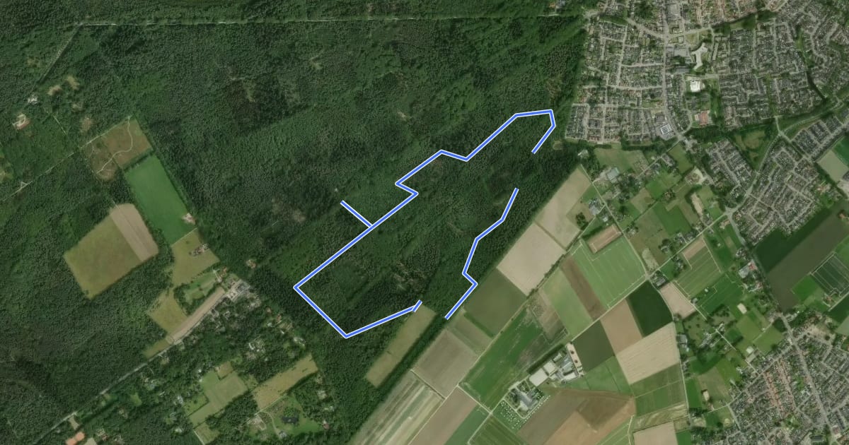 Маршрут Wandelroute Keizerskop на спутниковом снимке