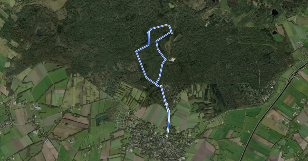 Маршрут Wandelroute Kraaiheide на спутниковом снимке