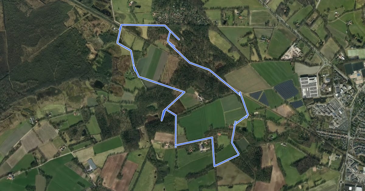 Маршрут Wandelroute Mentink Bos на спутниковом снимке