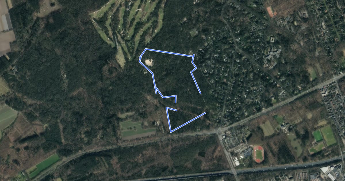 Маршрут Wandelroute Panbos на спутниковом снимке