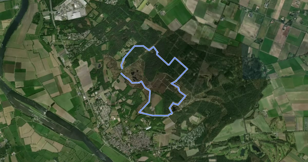 Маршрут Wandelroute Rivierduinen на спутниковом снимке