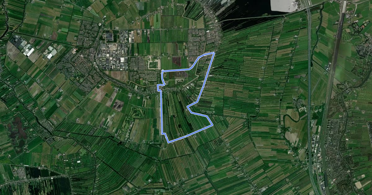 Маршрут Wandelroute spoordijk Wilnis-Vinkeveen на спутниковом снимке