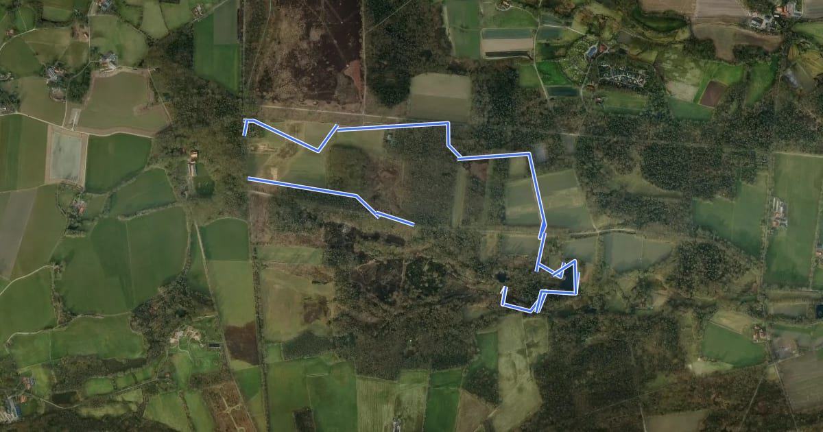 Маршрут Wandelroute Springendal Bronnenroute на спутниковом снимке
