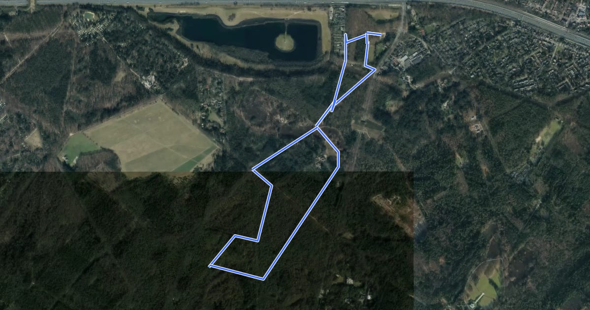 Маршрут Wandelroute Stameren en Hoog Moersbergen на спутниковом снимке