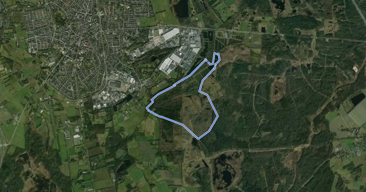 Маршрут Wandelroute Tongelreep на спутниковом снимке