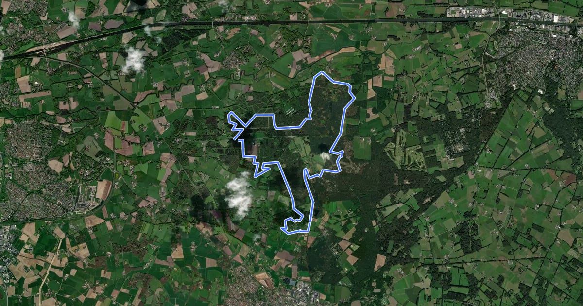Маршрут Wandelroute Velhorst на спутниковом снимке