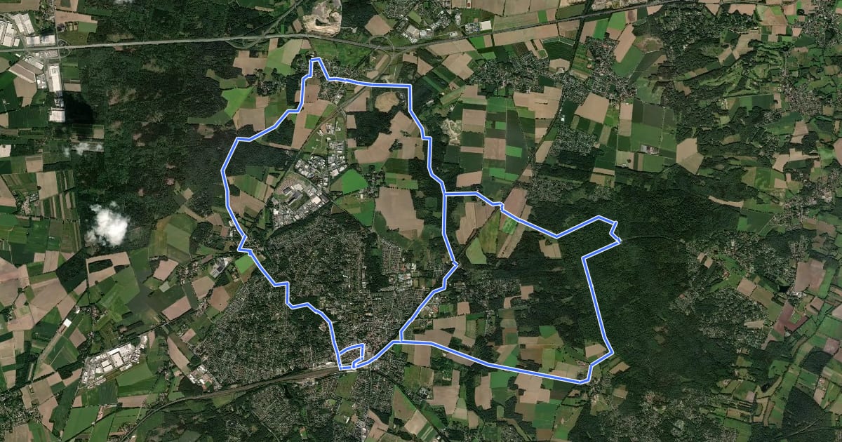 Маршрут Wander-Tour Buchholz на спутниковом снимке