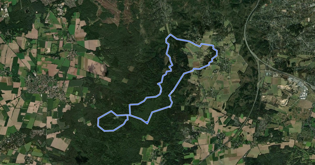 Маршрут Wander-Tour Schwarze Berge на спутниковом снимке