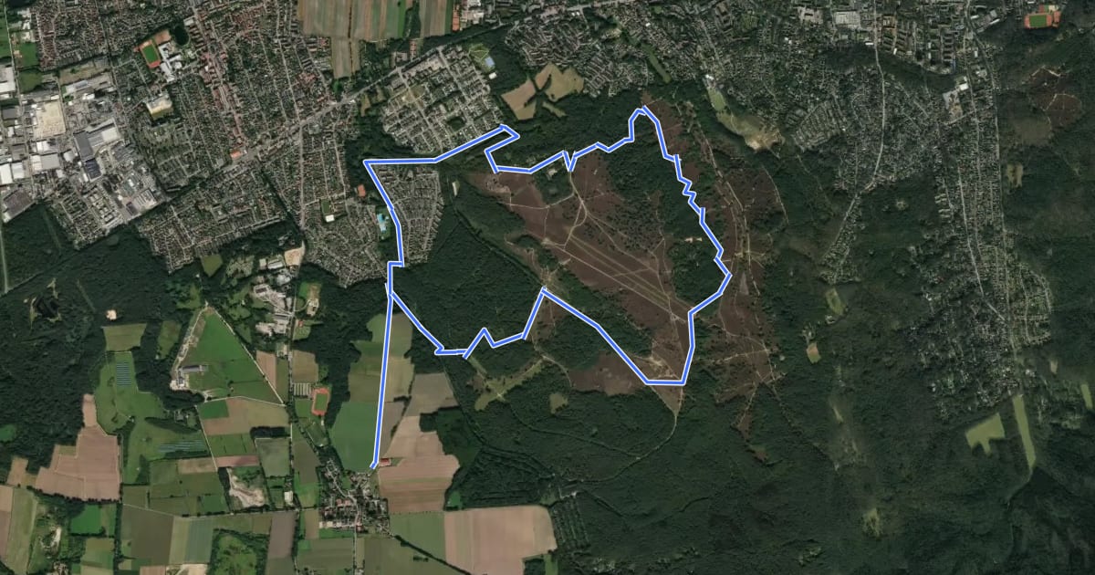 Маршрут Wander-Tour Wulmstorfer Heide на спутниковом снимке