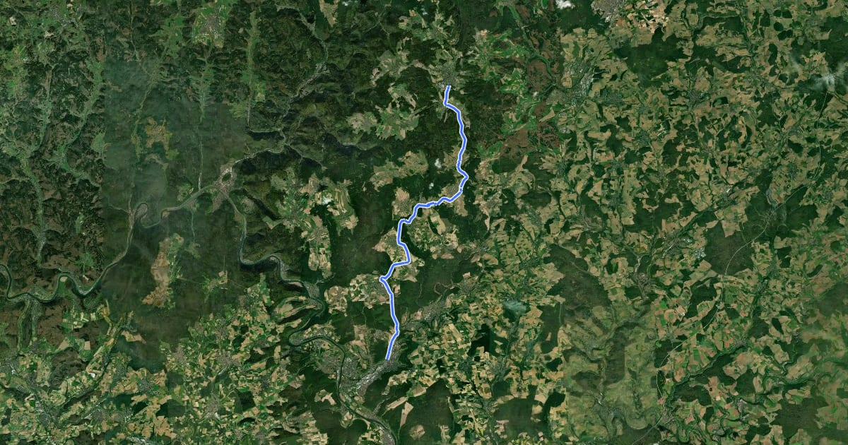 Маршрут Wanderbahn на спутниковом снимке