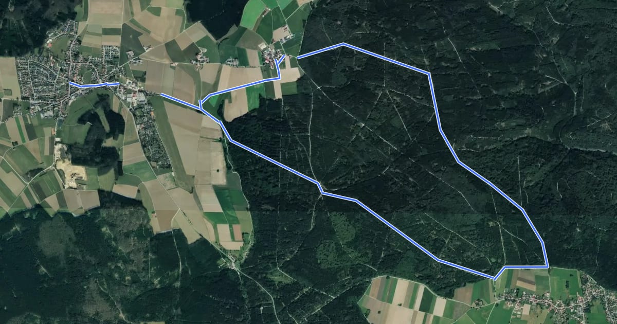 Маршрут Wanderblume Nr.3 "Quellwiesenweg" на спутниковом снимке
