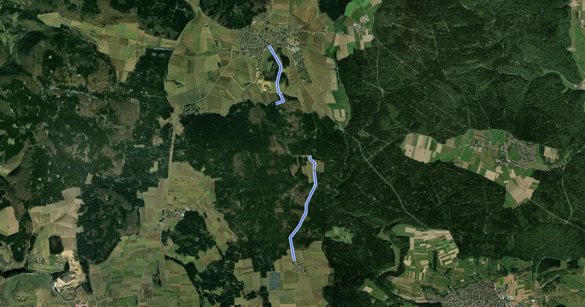 Маршрут Wanderblume Nr.5 "Heideblütenweg" на спутниковом снимке