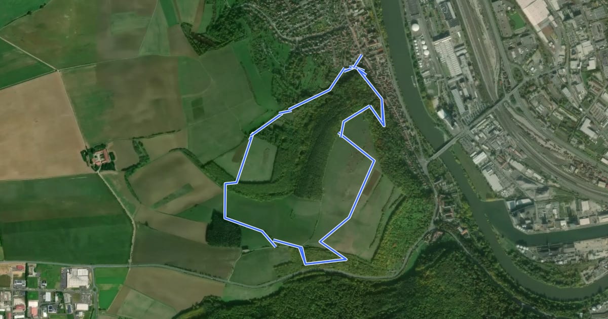 Маршрут WanderErlebnisRoute "Zeller Berg-Runde" на спутниковом снимке