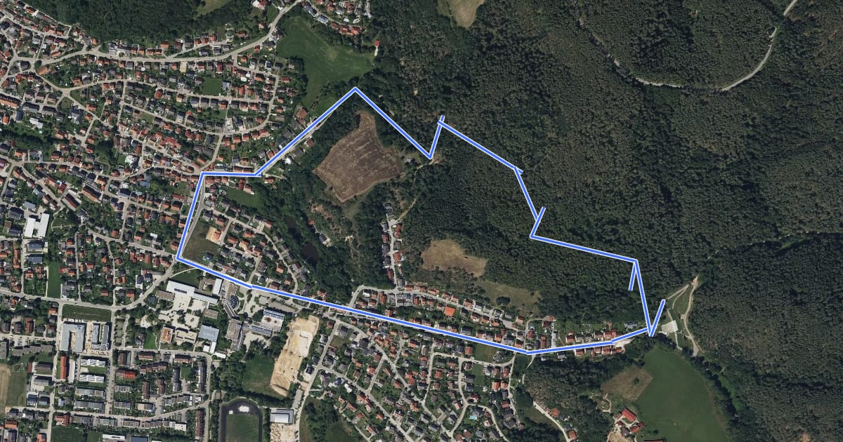 Маршрут Wanderfreunde Regenstauf: Amselweg на спутниковом снимке