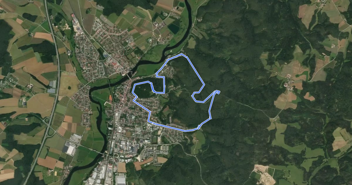 Маршрут Wanderfreunde Regenstauf: Spechtweg на спутниковом снимке