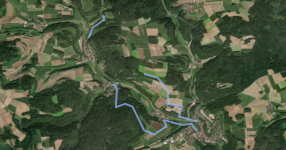 Маршрут Wanderlehrpfad на спутниковом снимке