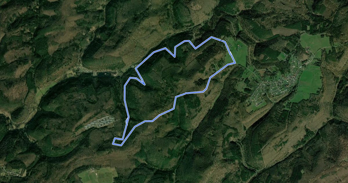 Маршрут Wandern in Clausen C10 на спутниковом снимке