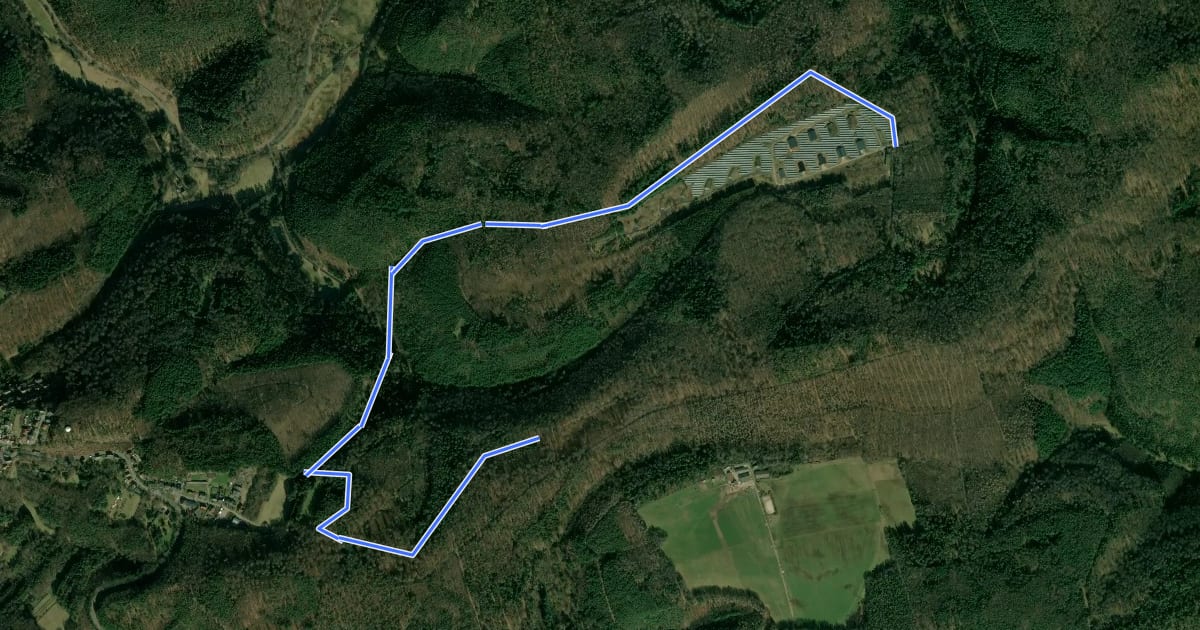 Маршрут Wandern in Clausen C12 на спутниковом снимке