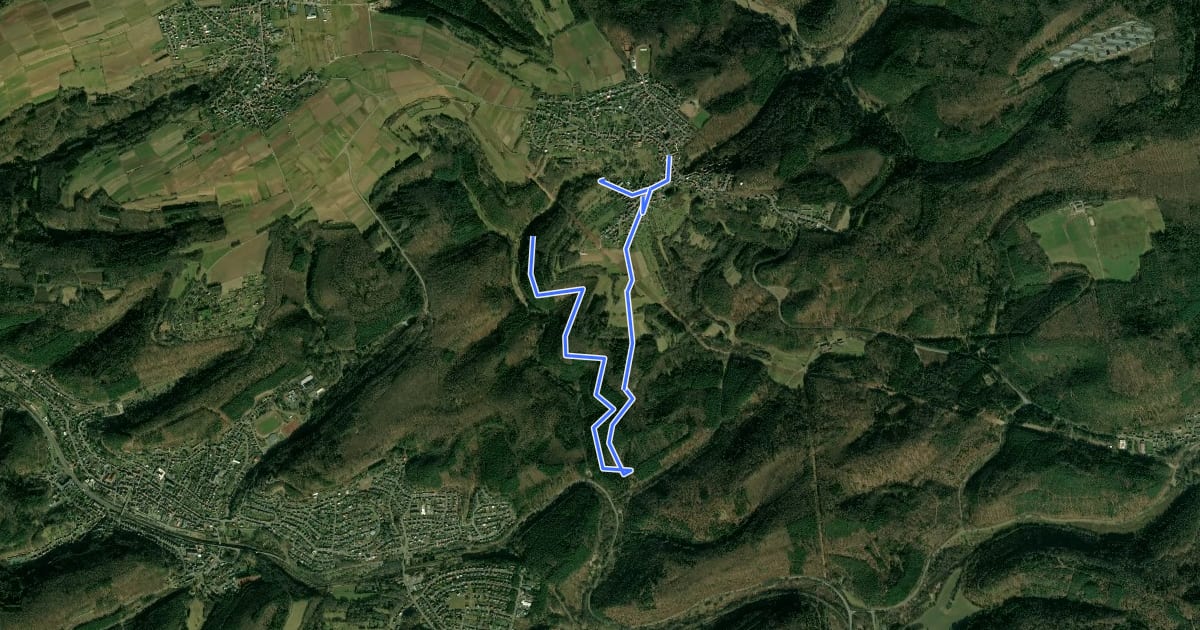 Маршрут Wandern in Clausen C2 на спутниковом снимке