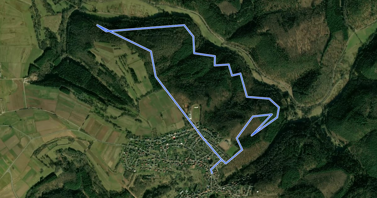 Маршрут Wandern in Clausen C4 на спутниковом снимке