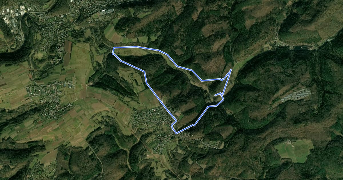 Маршрут Wandern in Clausen C5 на спутниковом снимке