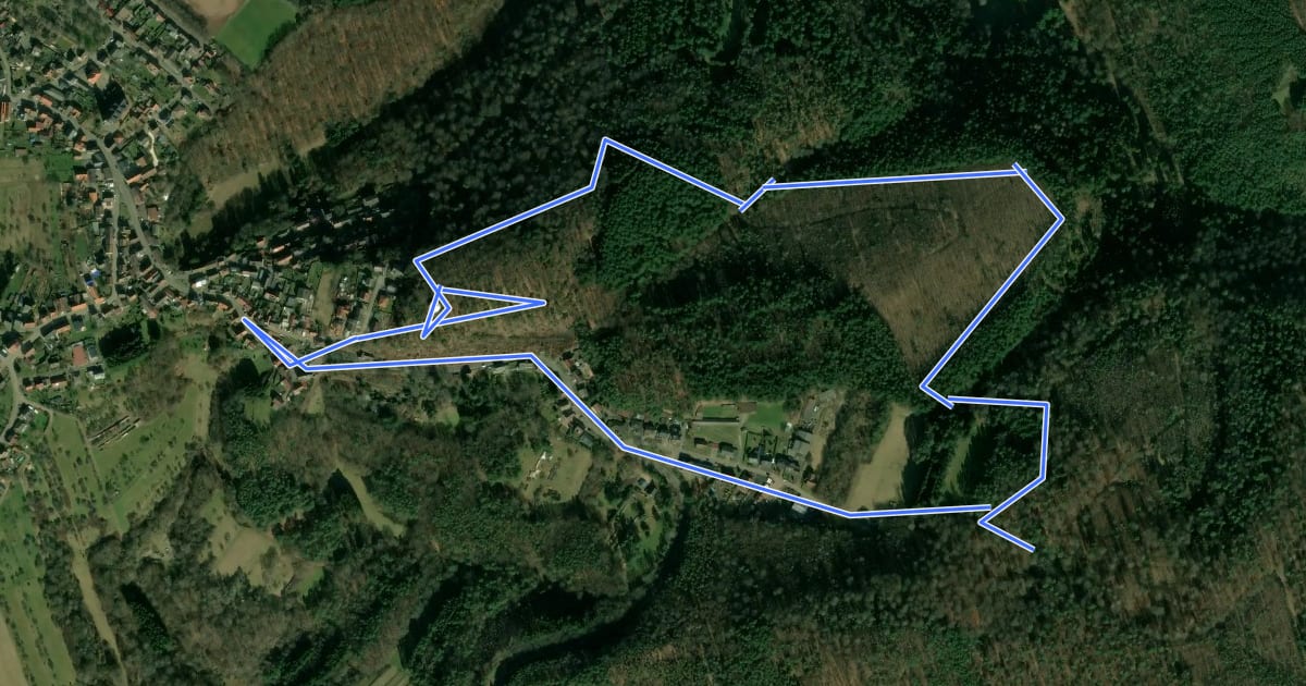 Маршрут Wandern in Clausen C6 на спутниковом снимке