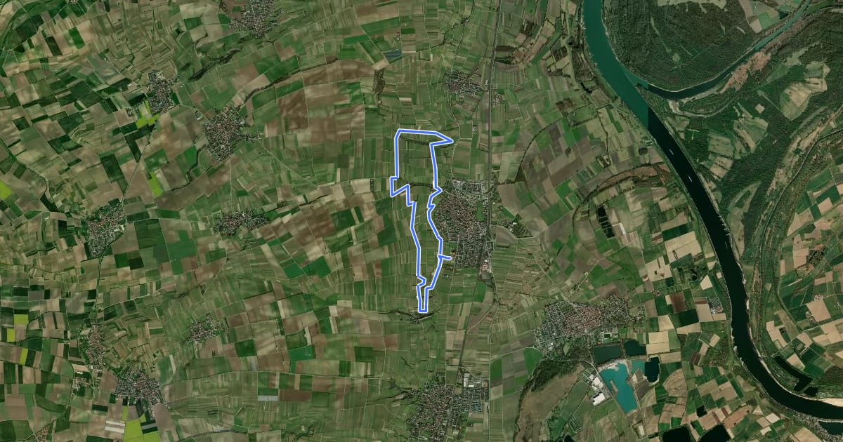 Маршрут Wandern in den Vögelsgärten на спутниковом снимке