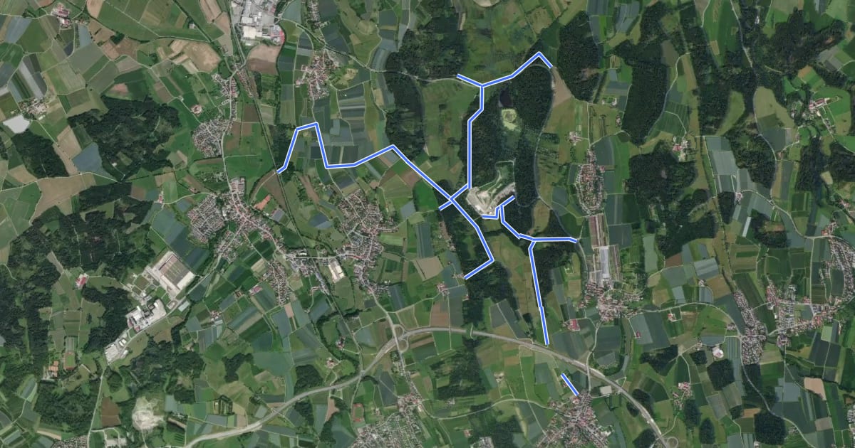 Маршрут Wandern in Friedrichshafen на спутниковом снимке