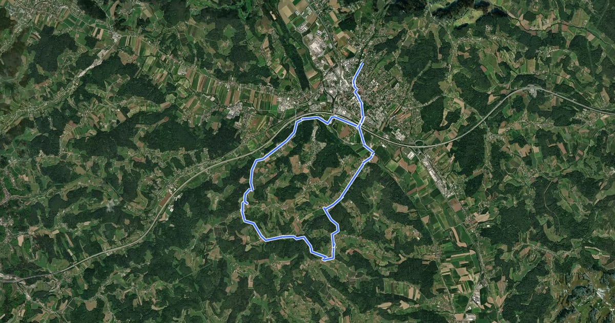 Маршрут Wandern mit Aussicht на спутниковом снимке