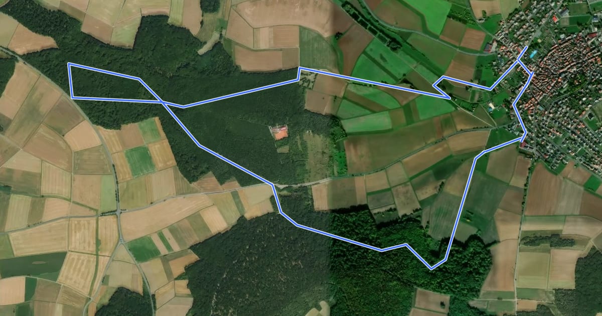 Маршрут Wandern & Nordic Walking rund um Neubrunn - Eulenberg на спутниковом снимке