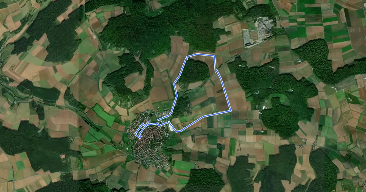 Маршрут Wandern & Nordic Walking rund um Neubrunn - Mausberg на спутниковом снимке