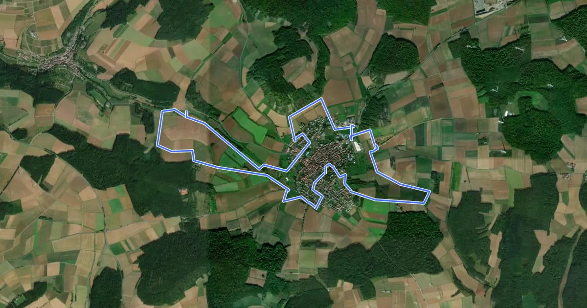 Маршрут Wandern & Nordic Walking rund um Neubrunn - Panoramaweg Neubrunn на спутниковом снимке