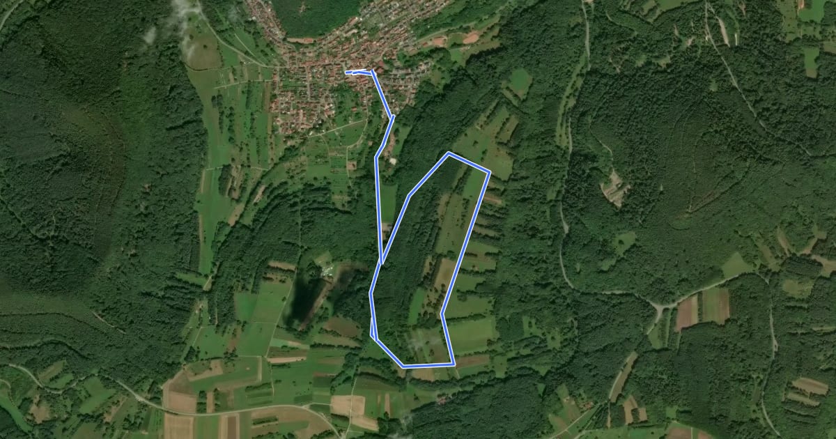 Маршрут Wandern: Wernersberg 34 на спутниковом снимке