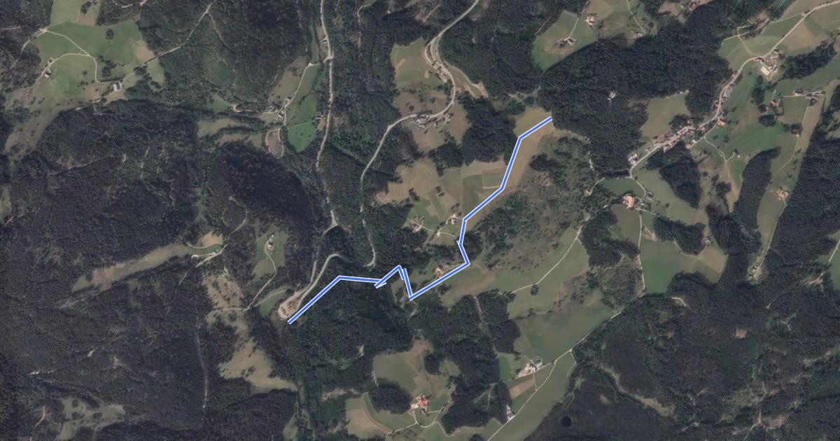 Маршрут Wanderparkplatz Mühlebühl - Gitschbühl на спутниковом снимке