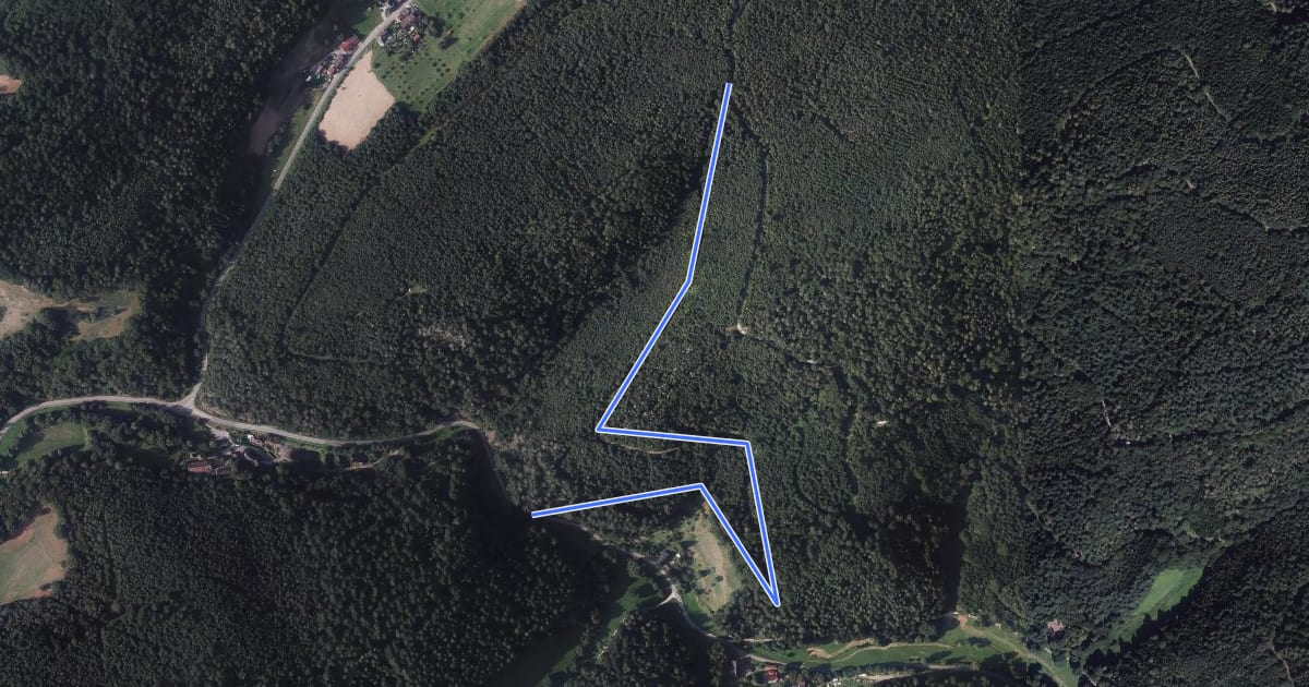 Маршрут Wanderportal Gaisbach - Holzplatzebene на спутниковом снимке