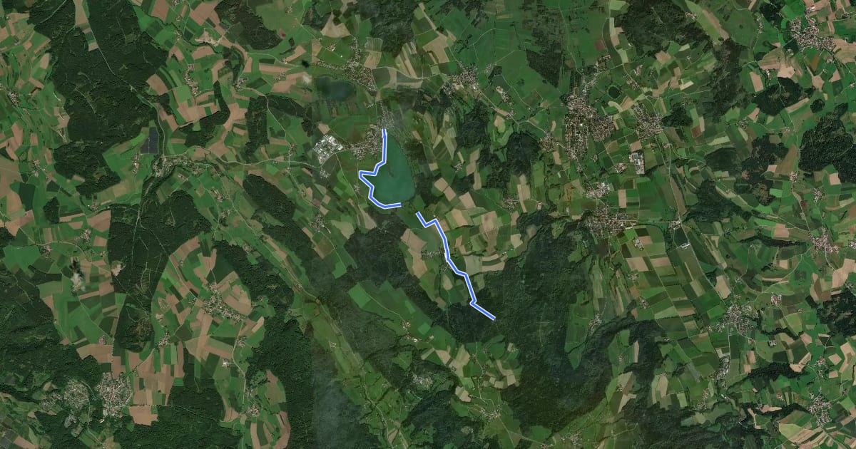 Маршрут Wanderregion Nördl. Bodensee на спутниковом снимке