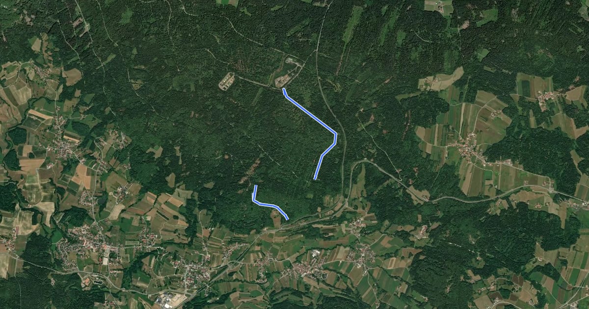 Маршрут Wanderreitweg zum Kleinen Rachel на спутниковом снимке