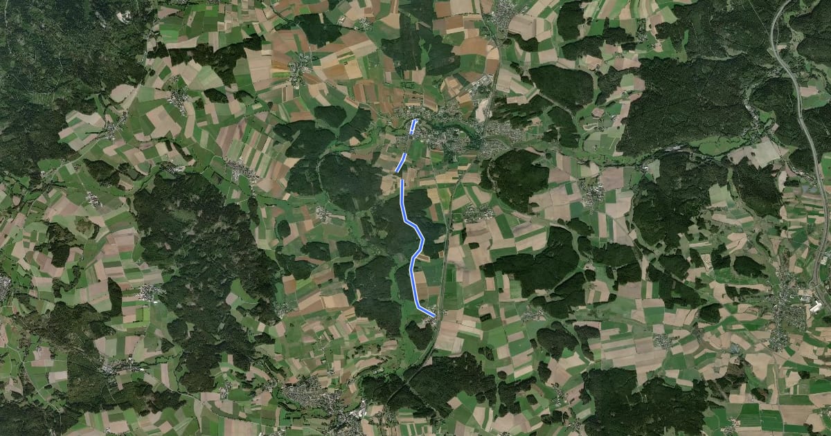Маршрут Wanderroute 1 (Marktleuthen) на спутниковом снимке