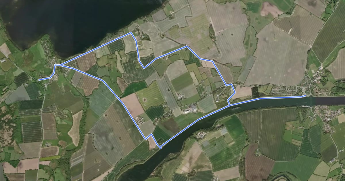 Маршрут Wanderroute 12: Bünsdorf - Sehestedt на спутниковом снимке